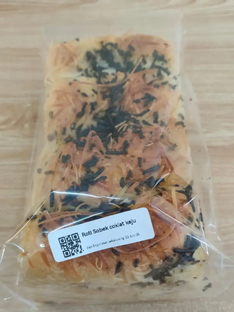 Roti Sobek Kotak Cokelat Keju