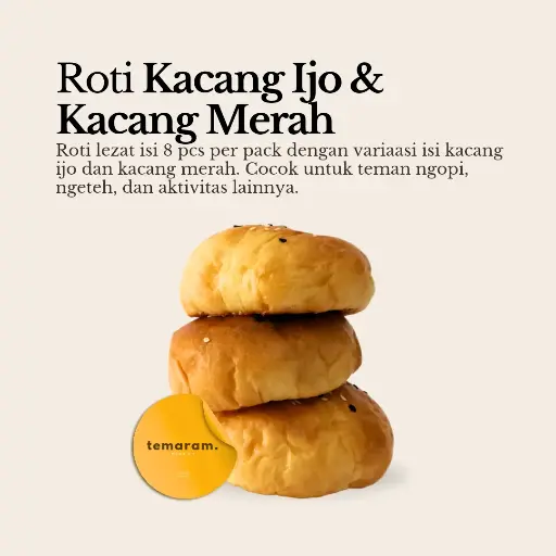 Roti Isian Kacang Ijo Kacang Merah 